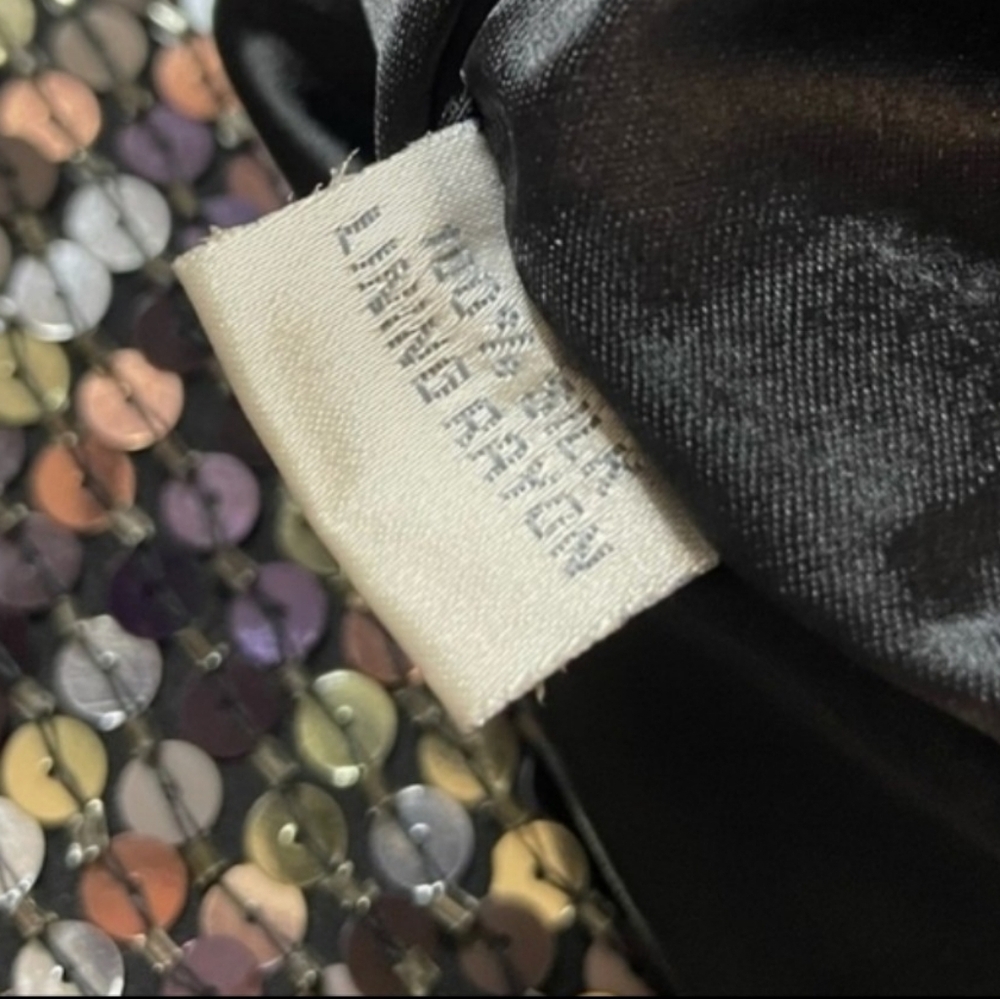 Parker NY Sequin Black Copper Dress Silk Evening Special Occasion - Picture 7 of 16